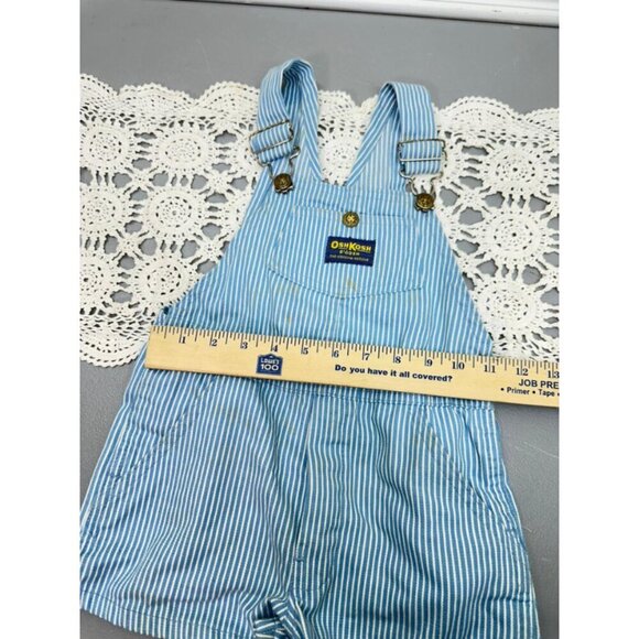 Vintage Oshkosh B'Gosh Hickory Vestbak Stripe Romper Jumper Baby Toddler - Picture 8 of 10